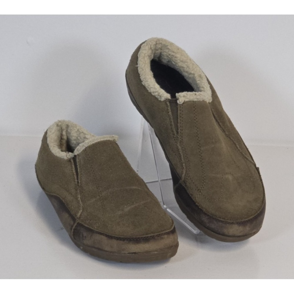 Patagonia Canteen Slippers Brown Suede Shearling Lined Shoes Womens‎ Size 7.5